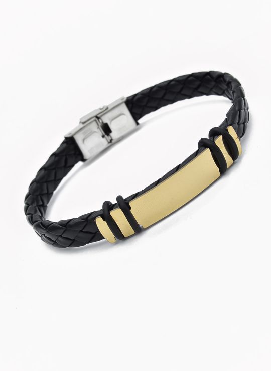 PULSERA NEOPRENO CON ACERO INOXIDABLE Y PLACA CON DISEÑO