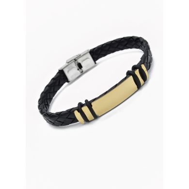 PULSERA NEOPRENO CON ACERO INOXIDABLE Y PLACA CON DISEÑO