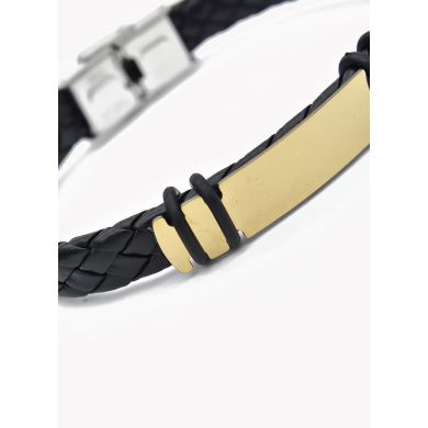 PULSERA NEOPRENO CON ACERO INOXIDABLE Y PLACA CON DISEÑO