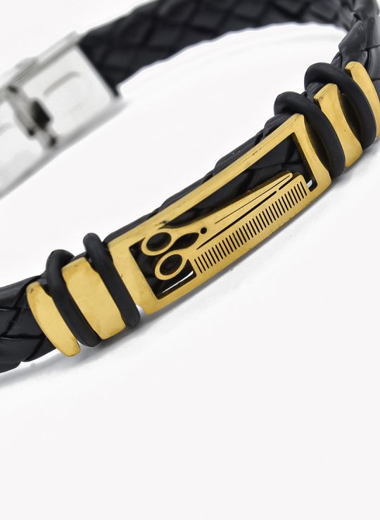 PULSERA NEOPRENO CON ACERO INOXIDABLE Y PLACA CON DISEÑO