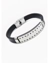 PULSERA NEOPRENO CON ACERO INOXIDABLE Y PLACA CON DISEÑO