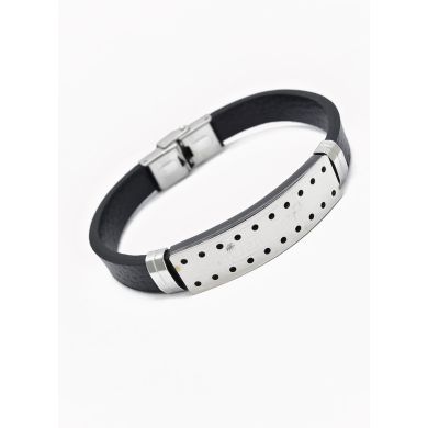 PULSERA NEOPRENO CON ACERO INOXIDABLE Y PLACA CON DISEÑO