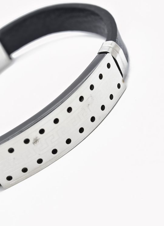 PULSERA NEOPRENO CON ACERO INOXIDABLE Y PLACA CON DISEÑO