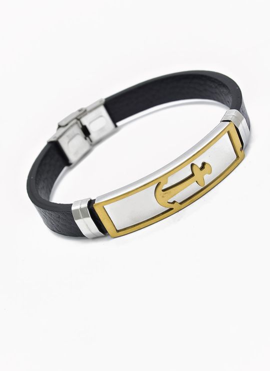 PULSERA NEOPRENO CON ACERO INOXIDABLE Y PLACA CON DISEÑO