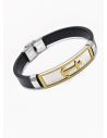 PULSERA NEOPRENO CON ACERO INOXIDABLE Y PLACA CON DISEÑO