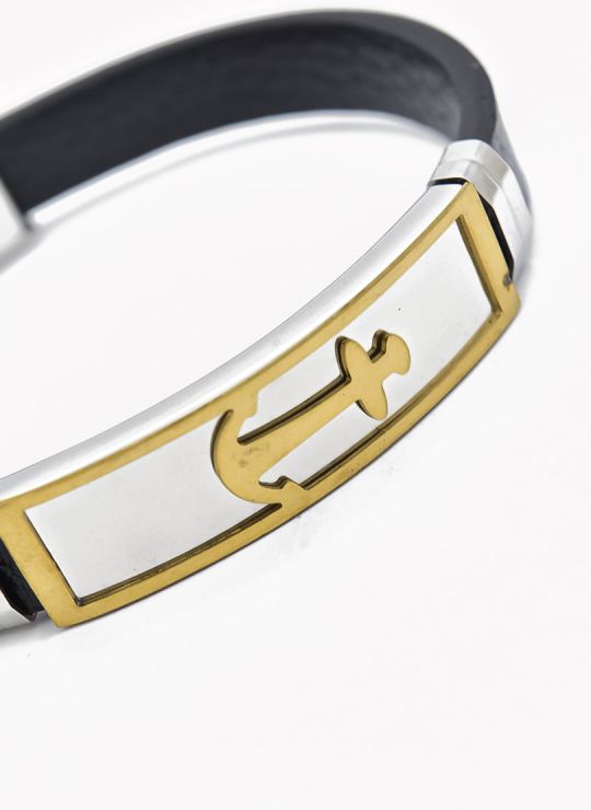 PULSERA NEOPRENO CON ACERO INOXIDABLE Y PLACA CON DISEÑO