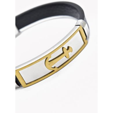 PULSERA NEOPRENO CON ACERO INOXIDABLE Y PLACA CON DISEÑO