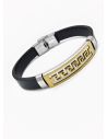 PULSERA NEOPRENO CON ACERO INOXIDABLE Y PLACA CON DISEÑO