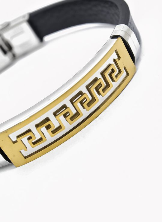 PULSERA NEOPRENO CON ACERO INOXIDABLE Y PLACA CON DISEÑO