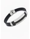 PULSERA NEOPRENO CON ACERO INOXIDABLE Y PLACA CON DISEÑO