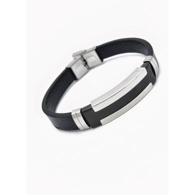 PULSERA NEOPRENO CON ACERO INOXIDABLE Y PLACA CON DISEÑO