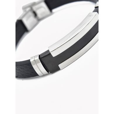 PULSERA NEOPRENO CON ACERO INOXIDABLE Y PLACA CON DISEÑO