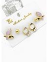 SET DE ARETES X 3 PARES RODIO XUPING /GARANTIZADO