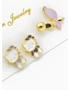 SET DE ARETES X 3 PARES RODIO XUPING /GARANTIZADO