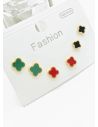 SET DE ARETES X 3 PARES RODIO XUPING /GARANTIZADO