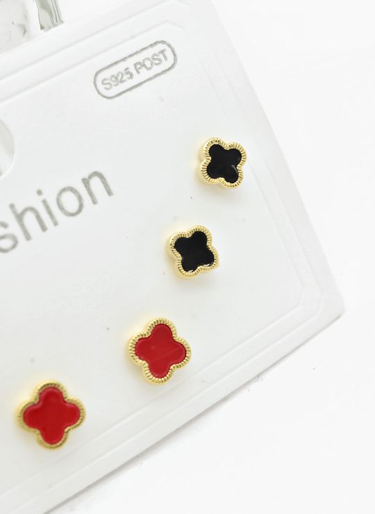 SET DE ARETES X 3 PARES RODIO XUPING /GARANTIZADO