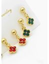 SET DE ARETES X 3 PARES RODIO XUPING /GARANTIZADO