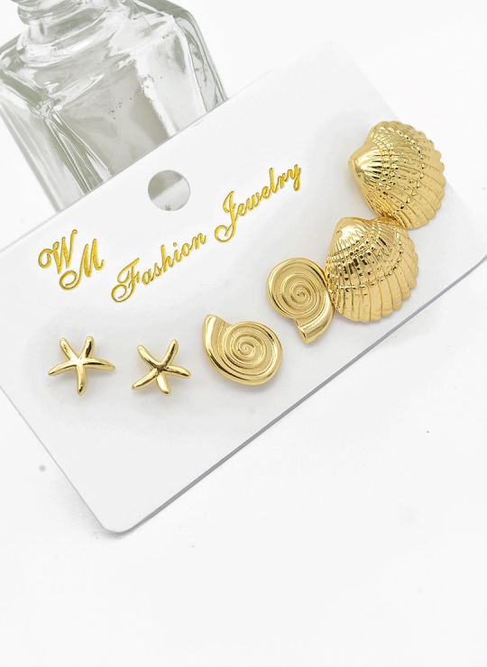 SET DE ARETES X 3 PARES RODIO XUPING /GARANTIZADO