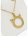 SET DE COLLAR, DIJE Y ARETES EN ACERO INOXIDABLE 316L
