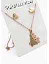 SET DE COLLAR, DIJE Y ARETES EN ACERO INOXIDABLE 316L