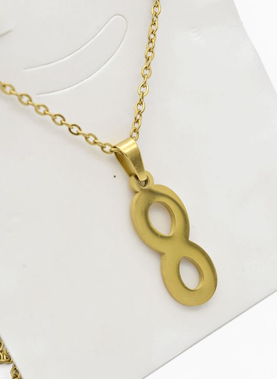 SET DE COLLAR, DIJE Y ARETES EN ACERO INOXIDABLE 316L