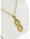 SET DE COLLAR, DIJE Y ARETES EN ACERO INOXIDABLE 316L