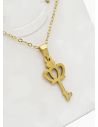 SET DE COLLAR, DIJE Y ARETES EN ACERO INOXIDABLE 316L