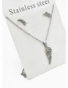 SET DE COLLAR, DIJE Y ARETES EN ACERO INOXIDABLE 316L