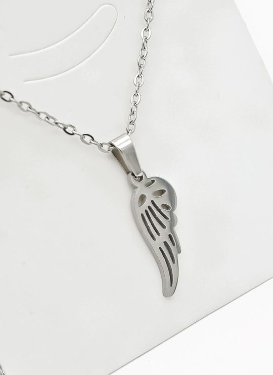 SET DE COLLAR, DIJE Y ARETES EN ACERO INOXIDABLE 316L