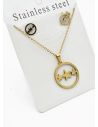 SET DE COLLAR, DIJE Y ARETES EN ACERO INOXIDABLE 316L