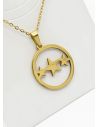 SET DE COLLAR, DIJE Y ARETES EN ACERO INOXIDABLE 316L