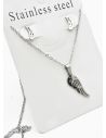 SET DE COLLAR, DIJE Y ARETES EN ACERO INOXIDABLE 316L