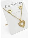 SET DE COLLAR, DIJE Y ARETES EN ACERO INOXIDABLE 316L