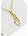 SET DE COLLAR, DIJE Y ARETES EN ACERO INOXIDABLE 316L