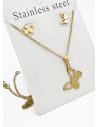 SET DE COLLAR, DIJE Y ARETES EN ACERO INOXIDABLE 316L