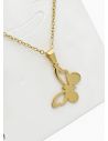 SET DE COLLAR, DIJE Y ARETES EN ACERO INOXIDABLE 316L