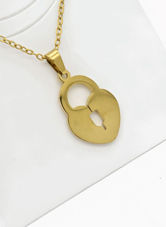 SET DE COLLAR, DIJE Y ARETES EN ACERO INOXIDABLE 316L