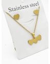 SET DE COLLAR, DIJE Y ARETES EN ACERO INOXIDABLE 316L