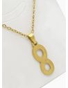 SET DE COLLAR, DIJE Y ARETES EN ACERO INOXIDABLE 316L
