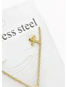 SET DE COLLAR, DIJE Y ARETES EN ACERO INOXIDABLE 316L