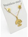 SET DE COLLAR, DIJE Y ARETES EN ACERO INOXIDABLE 316L