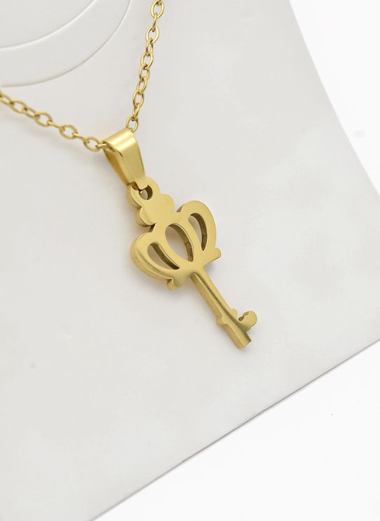 SET DE COLLAR, DIJE Y ARETES EN ACERO INOXIDABLE 316L