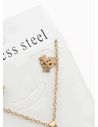 SET DE COLLAR, DIJE Y ARETES EN ACERO INOXIDABLE 316L