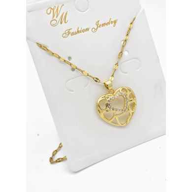 SET DE COLLAR, DIJE Y ARETES EN ACERO INOXIDABLE 316L
