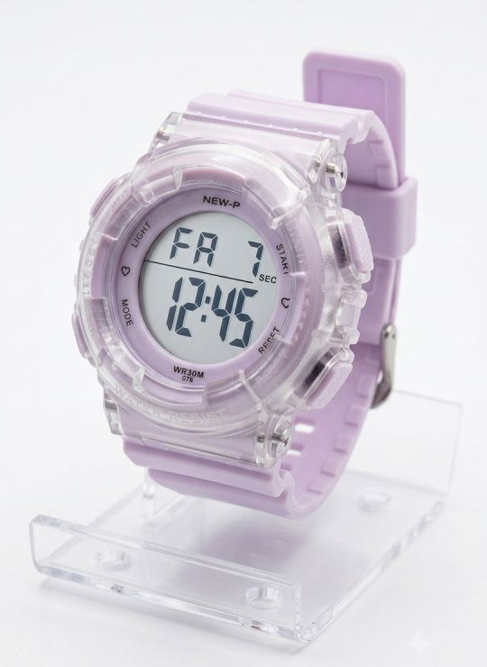 RELOJ CON ESTUCHE MINGRUI SUMERGIBLE 3 METROS DIGITAL FUNCIONAL AL 100% PULSO EN GOMA RESISTENTE- GARANTIA DE 3 MESES