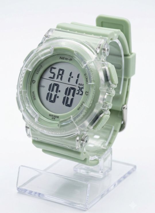 RELOJ CON ESTUCHE MINGRUI SUMERGIBLE 3 METROS DIGITAL FUNCIONAL AL 100% PULSO EN GOMA RESISTENTE- GARANTIA DE 3 MESES