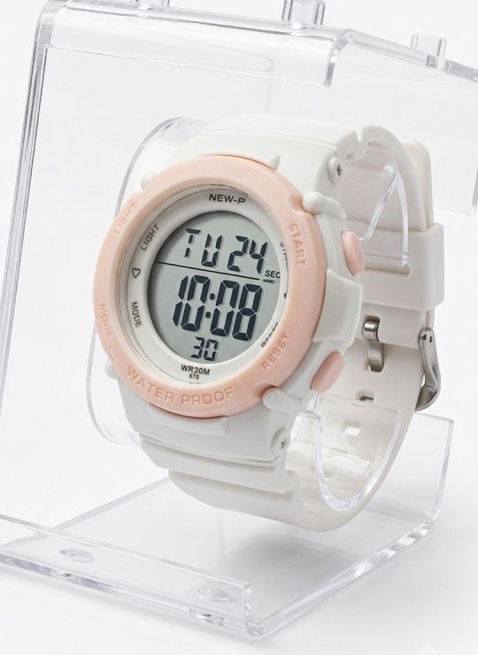RELOJ CON ESTUCHE MINGRUI SUMERGIBLE 3 METROS DIGITAL FUNCIONAL AL 100% PULSO EN GOMA RESISTENTE- GARANTIA DE 3 MESES