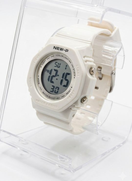 RELOJ CON ESTUCHE MINGRUI SUMERGIBLE 3 METROS DIGITAL FUNCIONAL AL 100% PULSO EN GOMA RESISTENTE- GARANTIA DE 3 MESES
