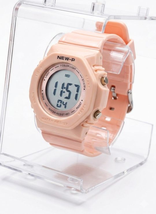 RELOJ CON ESTUCHE MINGRUI SUMERGIBLE 3 METROS DIGITAL FUNCIONAL AL 100% PULSO EN GOMA RESISTENTE- GARANTIA DE 3 MESES