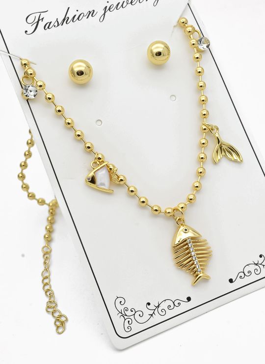 SET DE COLLAR Y DIJE EN RODIO CON MICROCIRCIONES / GARANTIA